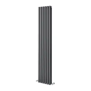 Kensington Grey Double Vertical Radiator - 1800x350mm