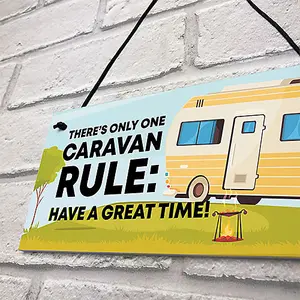 Red Ocean Funny Caravan Sign Novelty Motorhome Sign Caravan Lover Gift Friendship Retirement Gifts