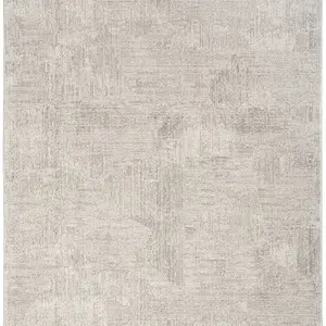 Silver Abstract Modern Easy to clean Rug for Bedroom & Living Room-69 X 229cm (Runner)