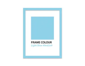 A5 Light Blue Picture Frame With Mount for A6 (10.5 x 14.8cm - 4.1 x 5.8in) Poster, Photo, Artwork, or Print.