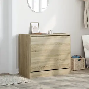 Berkfield Shoe Cabinet Sonoma Oak 80x42x69 cm Engineered Wood