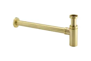 Aquarius FT Round Modern Basin Bottle Trap Brushed Brass