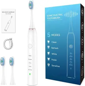 Electric Adult Chargeable Sonic Smart Black Power Toothbrush Automatic Cheapest Personalized Round Slim Electric Toothbrush