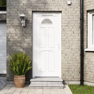 Fortia Lorne Clear Glazed White LH External Front Door set, (H)2085mm (W)840mm