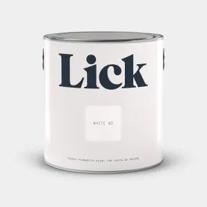 Lick White 02 Eggshell Emulsion paint, 2.5L