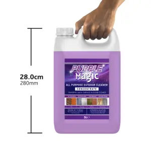 Purple Magic All Purpose Outdoor Cleaner Concentrated Moss, Mould, Mildew, Lichen, Algae Remover Path and Patio Cleaner 5L