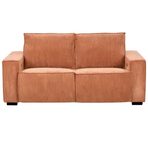 Jumbo Cord Electric Recliner Sofa Orange NUKARI