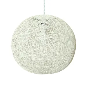 First Choice Lighting Abaca White 14" Globe Ceiling Light Shade