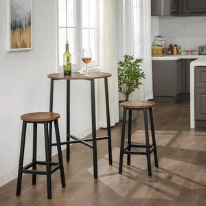 Hemel Bar Stool (Set of 2) Brown