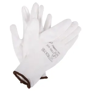 Blackspur - Lightweight Painters PU Gripper Gloves - L - White