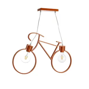 Luminosa Bike Pendant Ceiling Light, Orange