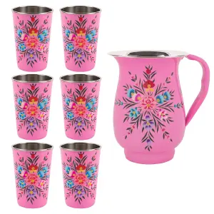 BillyCan - Picnic Jug Set - 400ml  - Raspberry Pansy - 7pc