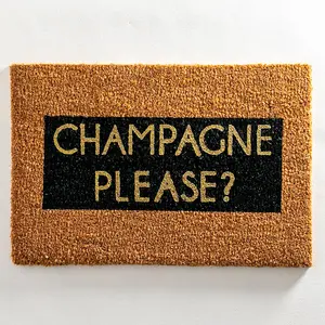 Champagne Glitter Doormat - Regular 60x40cm