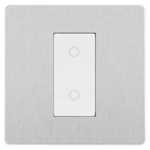 BG Evolve Brushed Steel 200W Single Touch Dimmer Switch 2-Way Secondary