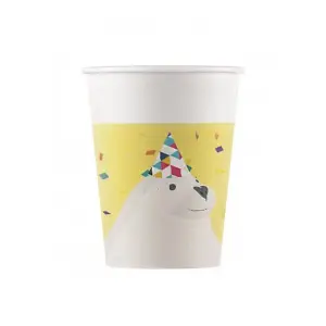 Procos Arctic Paper Disposable Cup (Pack of 8) White/Yellow (One Size)