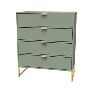 Madrid 4 Drawer Chest in Reed Green (Ready Assembled)