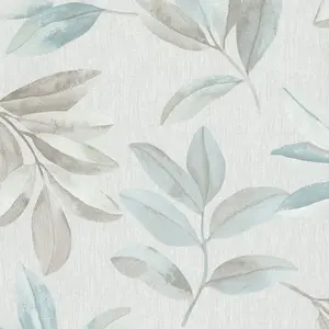 Galerie The New Design Book Silver Grey Twig Leaf Wallpaper