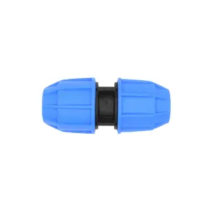 FloPlast Blue Straight Equal Pipe fitting coupler (Dia)53.4mm