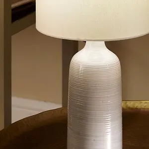 Grey Ombre Ceramic Table Lamp For Bedroom