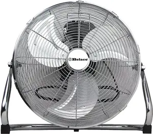 Belaco 18" Chrome Metal Floor Fan - High Velocity