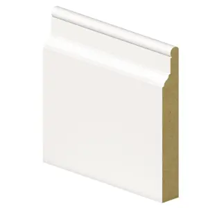 PACK OF 15 - Georgian White Primed MDF Architrave - 18mm x 94mm x 2200mm