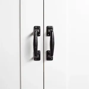 Hammer & Tongs Forged Barn Door Handle - H150mm - Black - Pack of 4