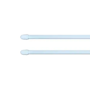 Matt White Extendable Café rod Set, (L)300mm-500mm (Dia)9mm