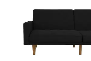 Paxson Clic Clac Sofa Bed in Black Fabric