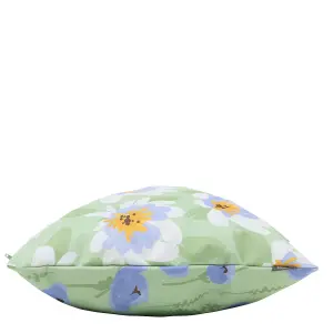 Veeva Meadow Print Set of 4 Green Outdoor Cushion