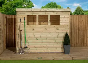 Empire 2500  Pent 7X5 pressure treated tongue and groove wooden garden shed door left side panel (7' x 5' / 7ft x 5ft) (7x5)