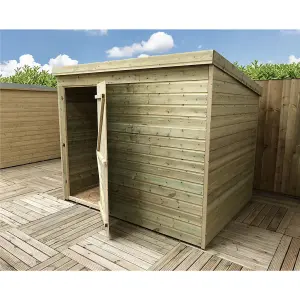 8 x 6 WINDOWLESS Garden Shed Pressure Treated T&G PENT Wooden Garden Shed + Single Door (8' x 6' / 8ft x 6ft) (8x6)