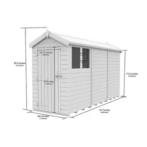 DIY Sheds 4x12 Apex Shed - Double Door Without Windows