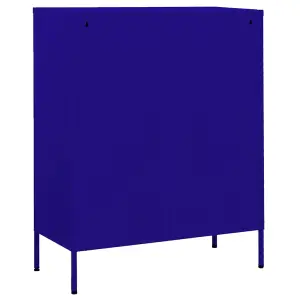 Berkfield Storage Cabinet Navy Blue 80x35x101.5 cm Steel