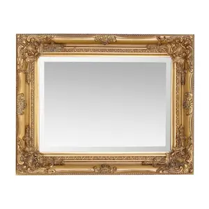 Andrews Flat Wall Mirror Antique Gold / 42cm x 53cm W