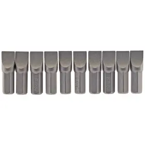 Draper 8mm 1/4" Hex. Plain Slot Insert Bit 25mm Long x 10 64046