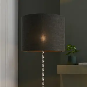 Luminosa Suki  Base Only Floor Lamp, Bright Nickel Plate