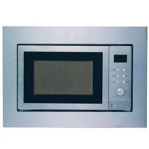 Cookology 900W Built-in Microwave with Grill 25L Integrated Design - BIM25LWO Stainless Steel