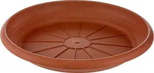 Round  Plastic Plant Pot Saucers Terracotta 22cm