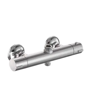 Thermostatic Shower Mixer Bar Two Outlet, Shower Mixer Taps Wall Mounted Thermostatic