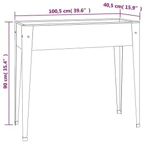 Berkfield Garden Planter 100.5x40.5x90 cm Galvanised Steel