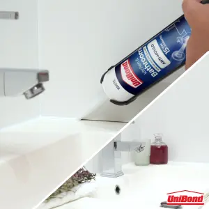 UniBond White Silicone-based Bathroom & kitchen Sanitary sealant, 300ml