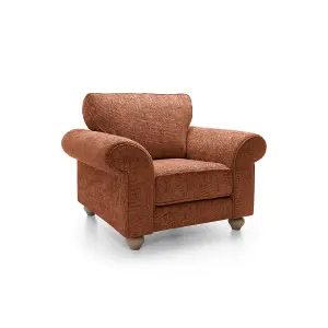 Ingrid Collection Armchair in Burnt Orange