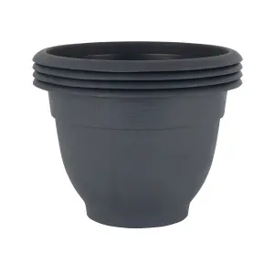 Wham Set 4 Bell Pot 48cm Round Plastic Planter Slate