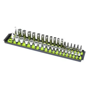 Ernst 8462HV 1/2" Socket Boss Storage Organiser Rail 2-Rail Twist Lock 18" HIVIZ