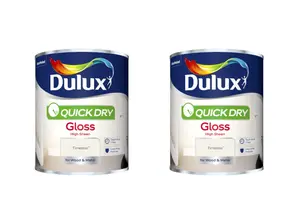 Dulux Quick Drying Gloss Timeless 750Ml Pack of 2