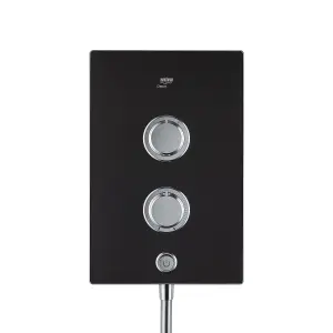 Mira Decor Dual Black onyx Manual Electric Shower, 10.8kW