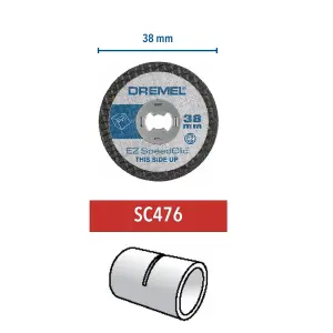 Dremel EZ SpeedClic Cutting disc 38mm x 3.2mm, Pack of 5