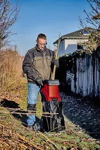 Einhell Electric Garden Shredder 2500W With Catch Bag Easy Transport Handle And Mobile Wheels - GC-KS 2540