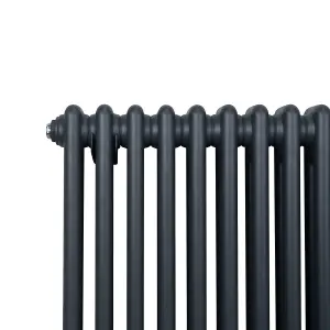 Traditional 2 Column Radiator - 1500 x 292 mm - Anthracite