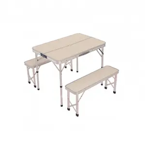 Oypla 3ft Folding Outdoor Camping Kitchen Work Top Table and Benches